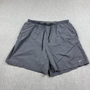Nike Shorts Mens XL Gray Running Athletic Drawstring Lined Gym Workout Active